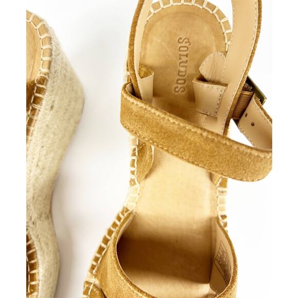 Soludos Womens Como Platfrom Wedge Walnut Brown Sandal Shoes NWT Size 10 - Picture 4 of 8